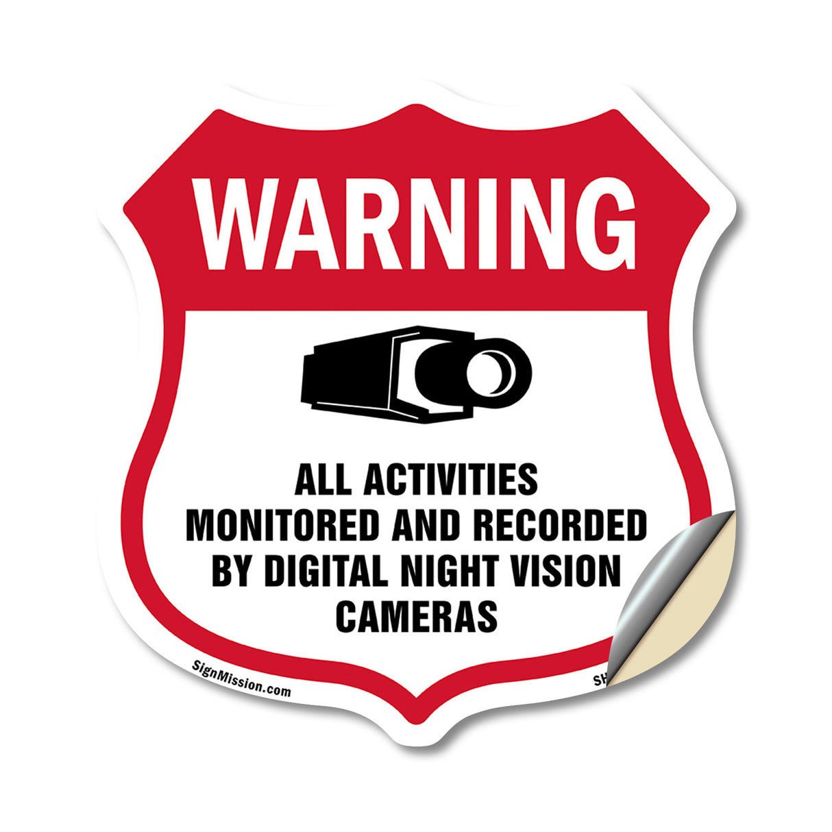 Video Surveillance Warning All Activities Monitored And Recorded By Digital Night Vision Cameras