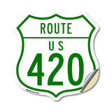 Route Marker Shield Sign Us 420
