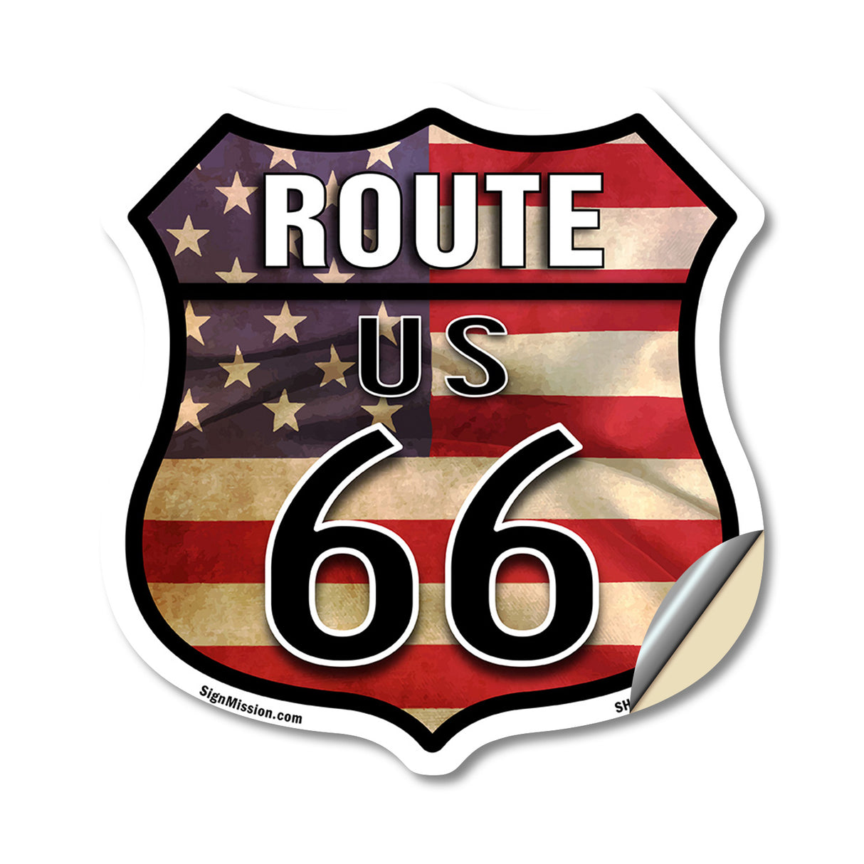 Route Us 66 Flag