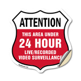 Attention This Area Under 24 Hour Live Recorded Video Surveillance