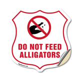 Alligator Warning Shield Sign Do Not Feed Alligators