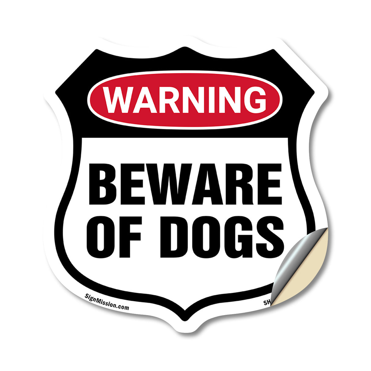 Dog Warning Shield Sign Beware Of Dogs
