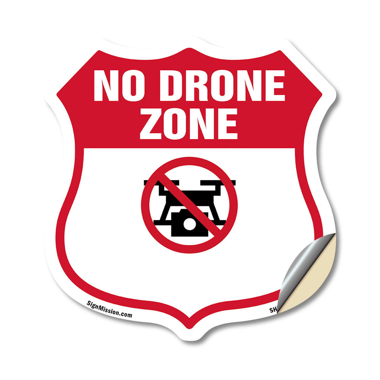 No Drone Shield Sign No Drone Zone From Federal State And Local Aviation Authorities