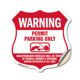No Parking Without Permit Warning Permit Parking Only Unauthorized Vehicles Will Be Towed At Vehicle Owners Expense