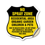 No Spray Shield Sign No Spray Zone Residential Area Organic Garden Children And Pets