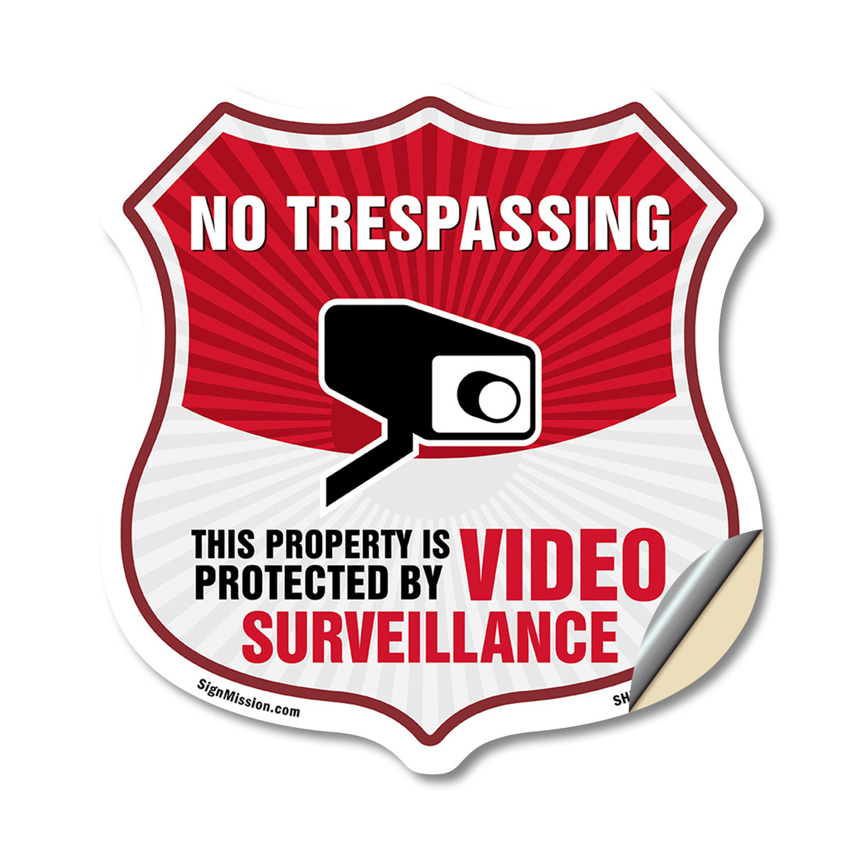 No Trespassing Shield Sign This Property Is Protected By Video Surveillance