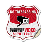 No Trespassing Shield Sign This Property Is Protected By Video Surveillance