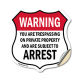 No Trespassing Warning You Are Trespassing On Private Property And Are Subject To Arrest