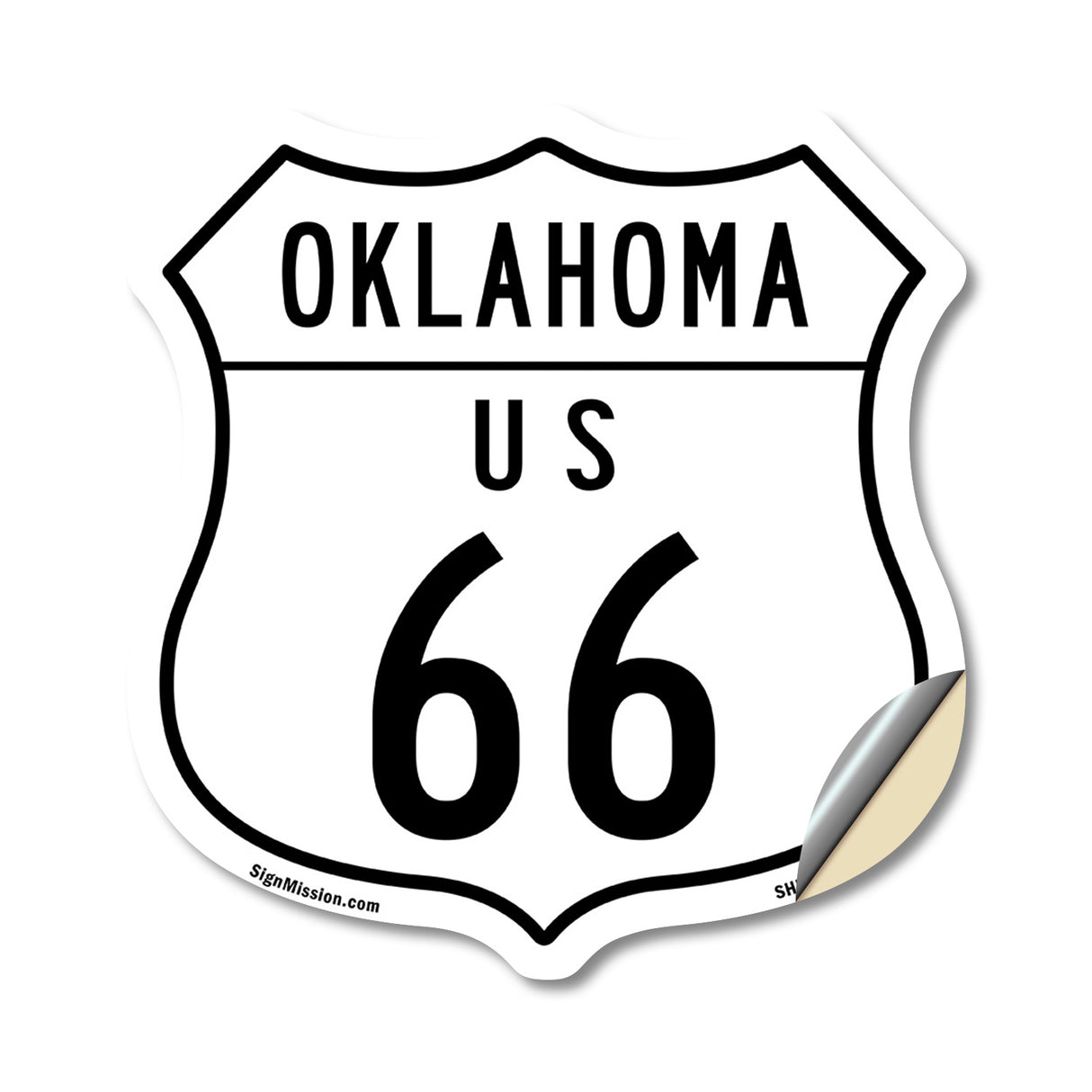 Oklahoma Route Marker Shield Sign Us 66