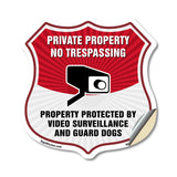 Private Property No Trespassing Property Protected By Video Surveillance And Guard Dogs