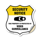 Security Notice Shield Sign This Property Is Protected By Video Surveillance