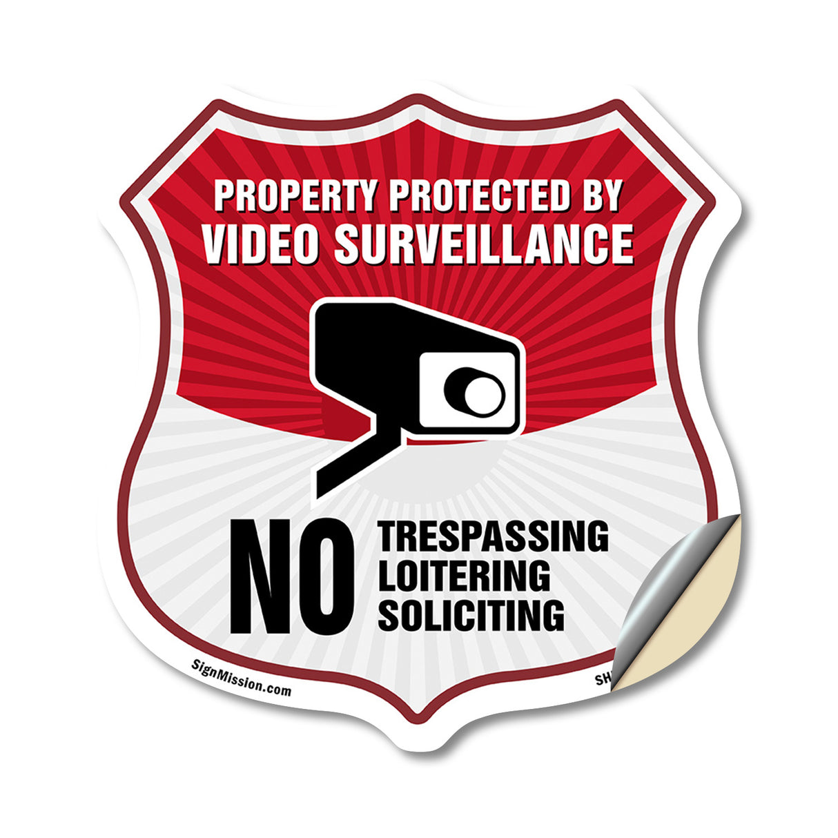 Video Surveillance Property Protected By Video Surveillance. No Trespassing Loitering Soliciting