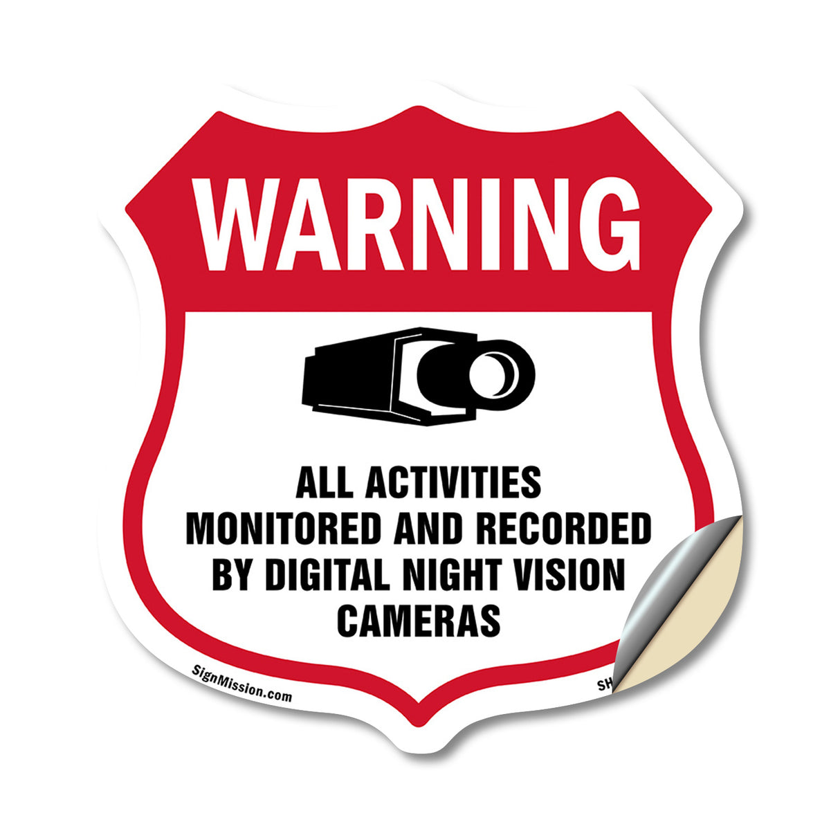 Video Surveillance Warning All Activities Monitored And Recorded By Digital Night Vision Cameras