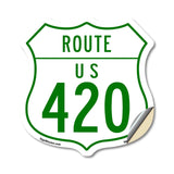 Route Marker Shield Sign Us 420