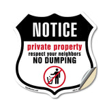 Notice Private Property Respect Your Neighbors No Dumping