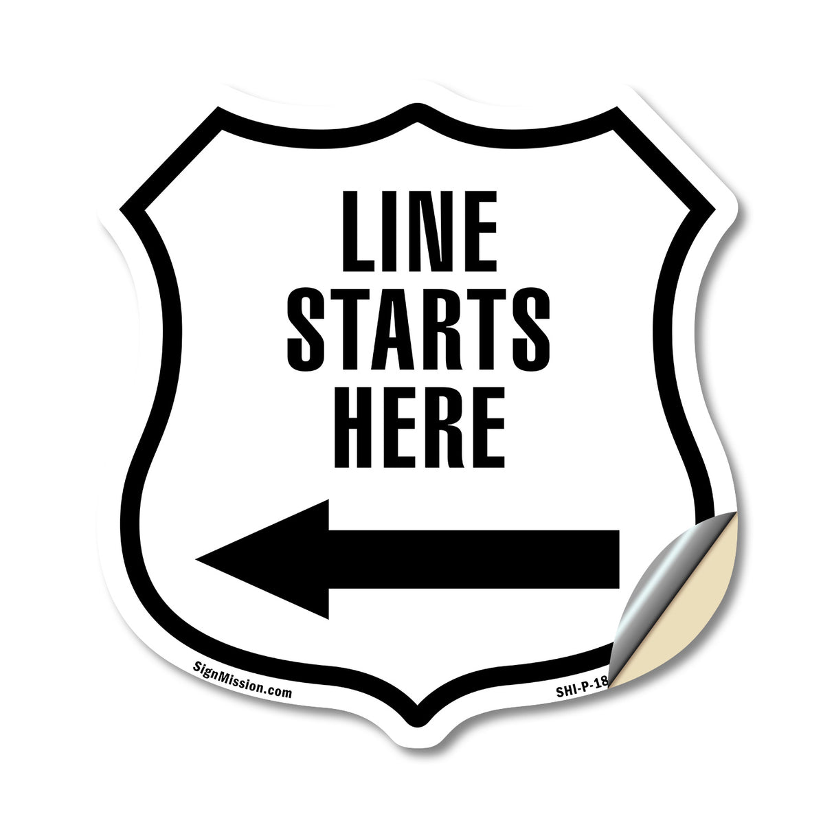 Line Starts Here Left