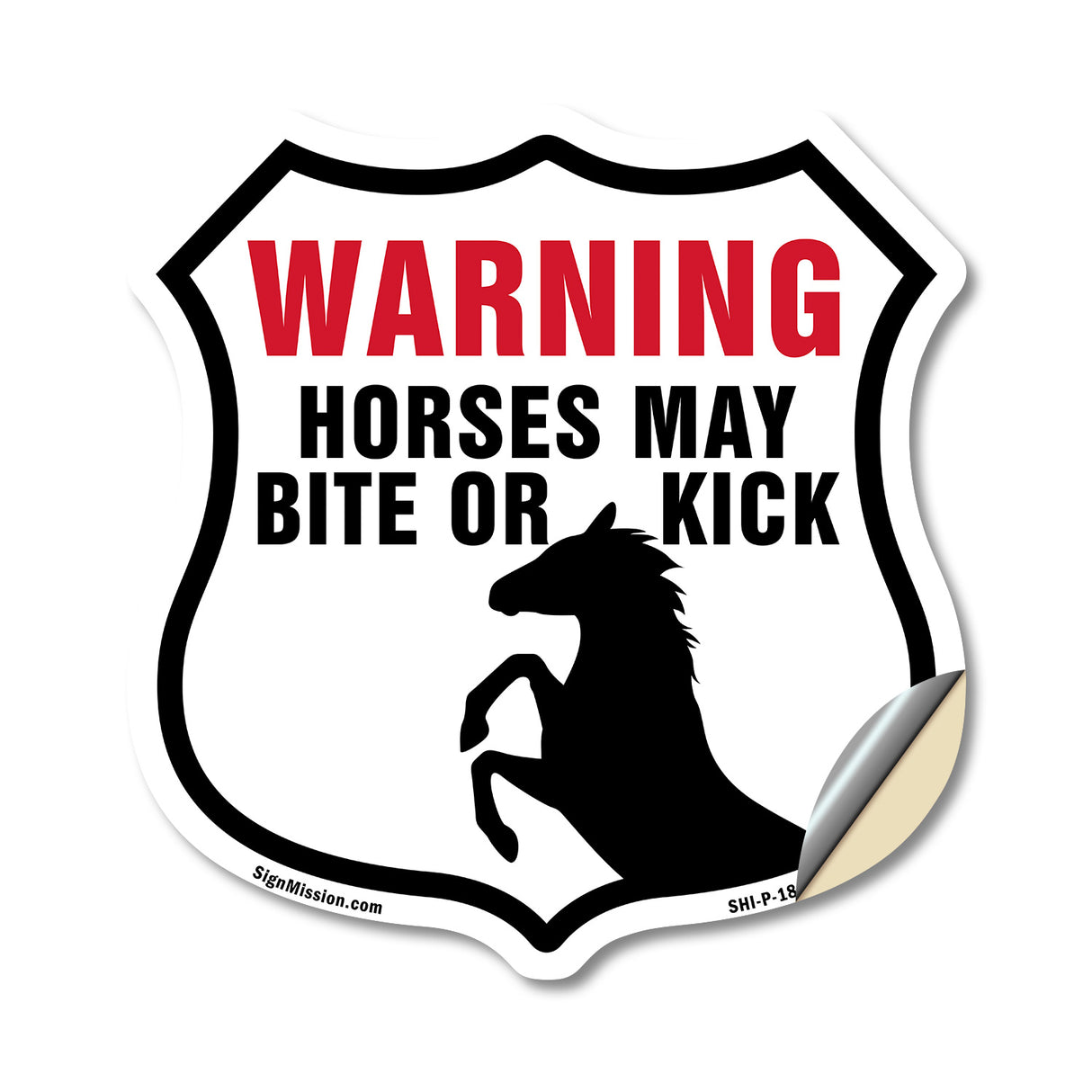 Warning Horses May Bite Or Kick