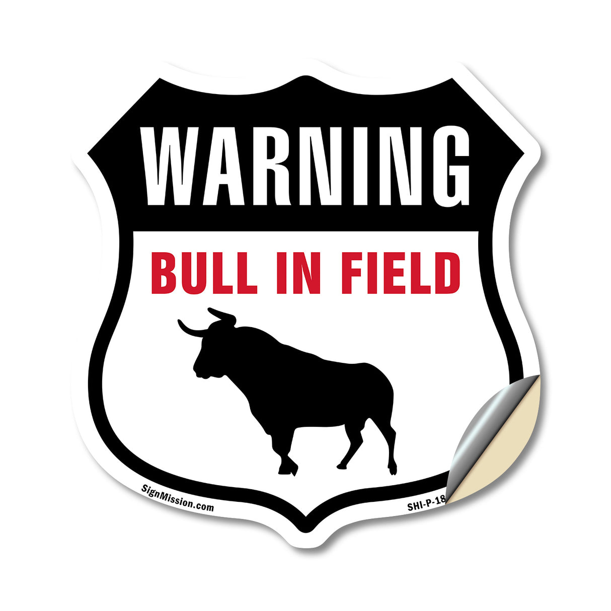 Warning Bull In Field