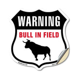 Warning Bull In Field