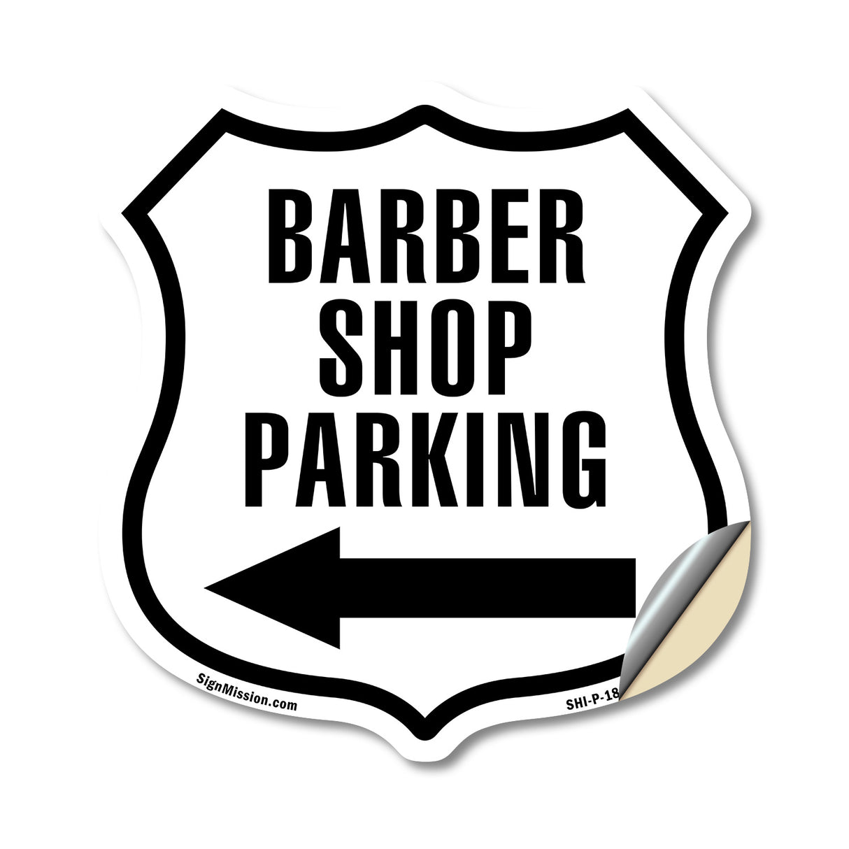Barber Shop Parking Right Arrow