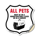 All Pets Must Be On A Non-Retractable Leash Or In A Carrier