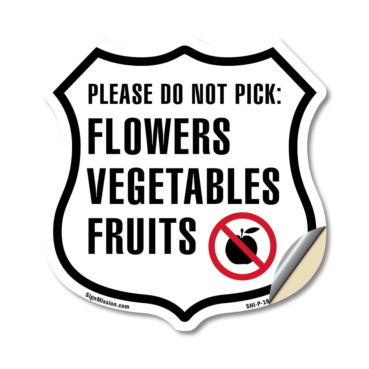Please Do Not Pick Flowers Vegetables Fruits