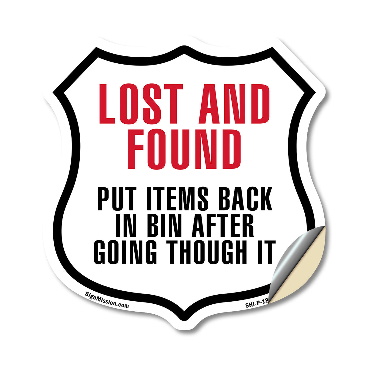 Lost and Found Put Items Back In Bin After Going Through It