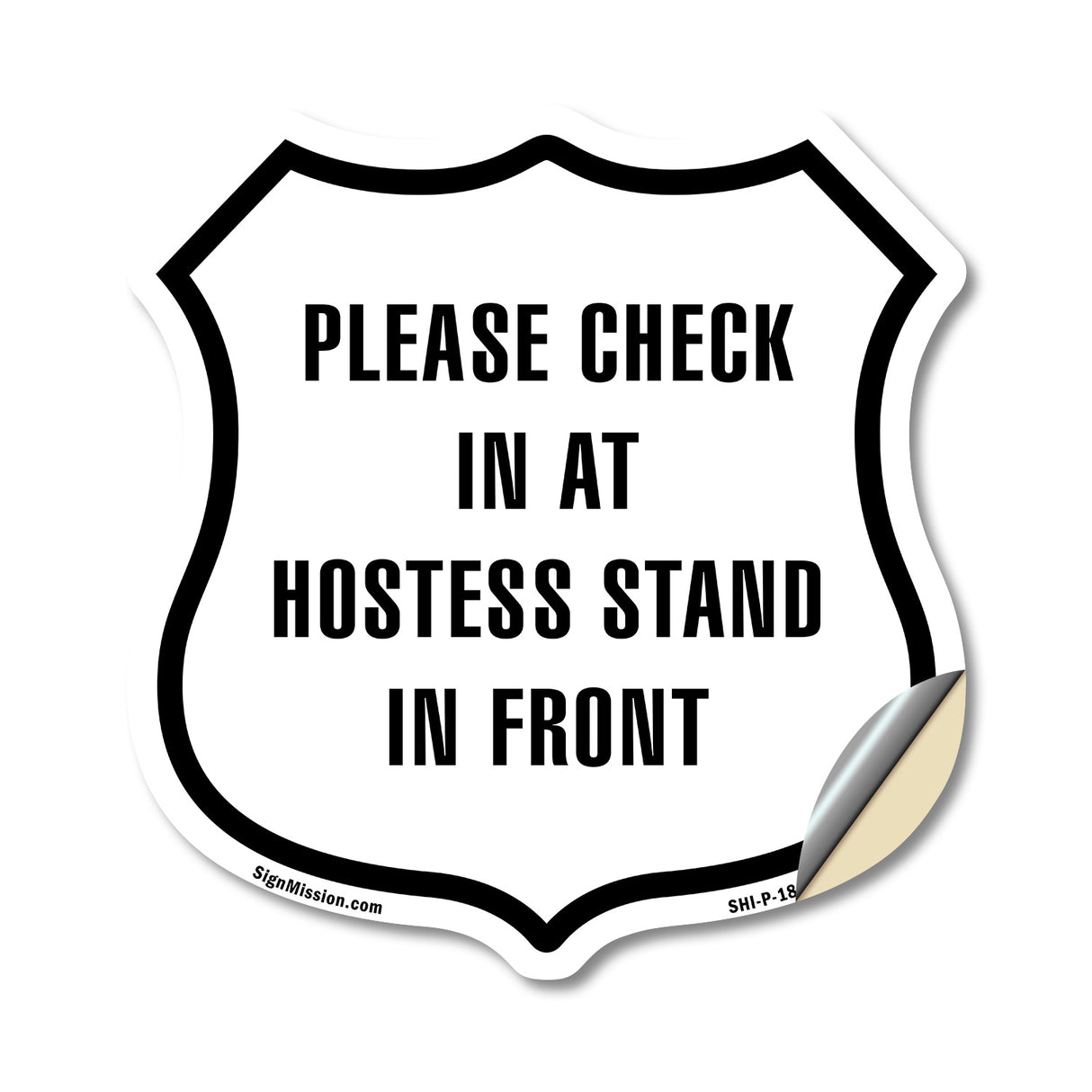 Please Check In At Hostess Stand At Front
