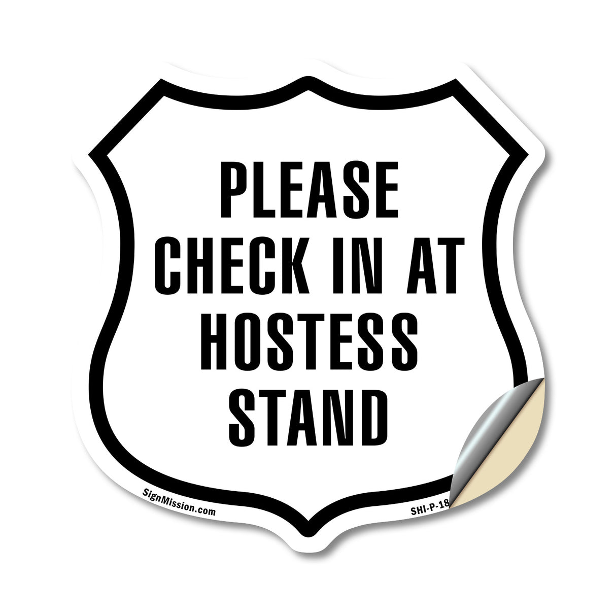 Please Check In At Hostess Stand