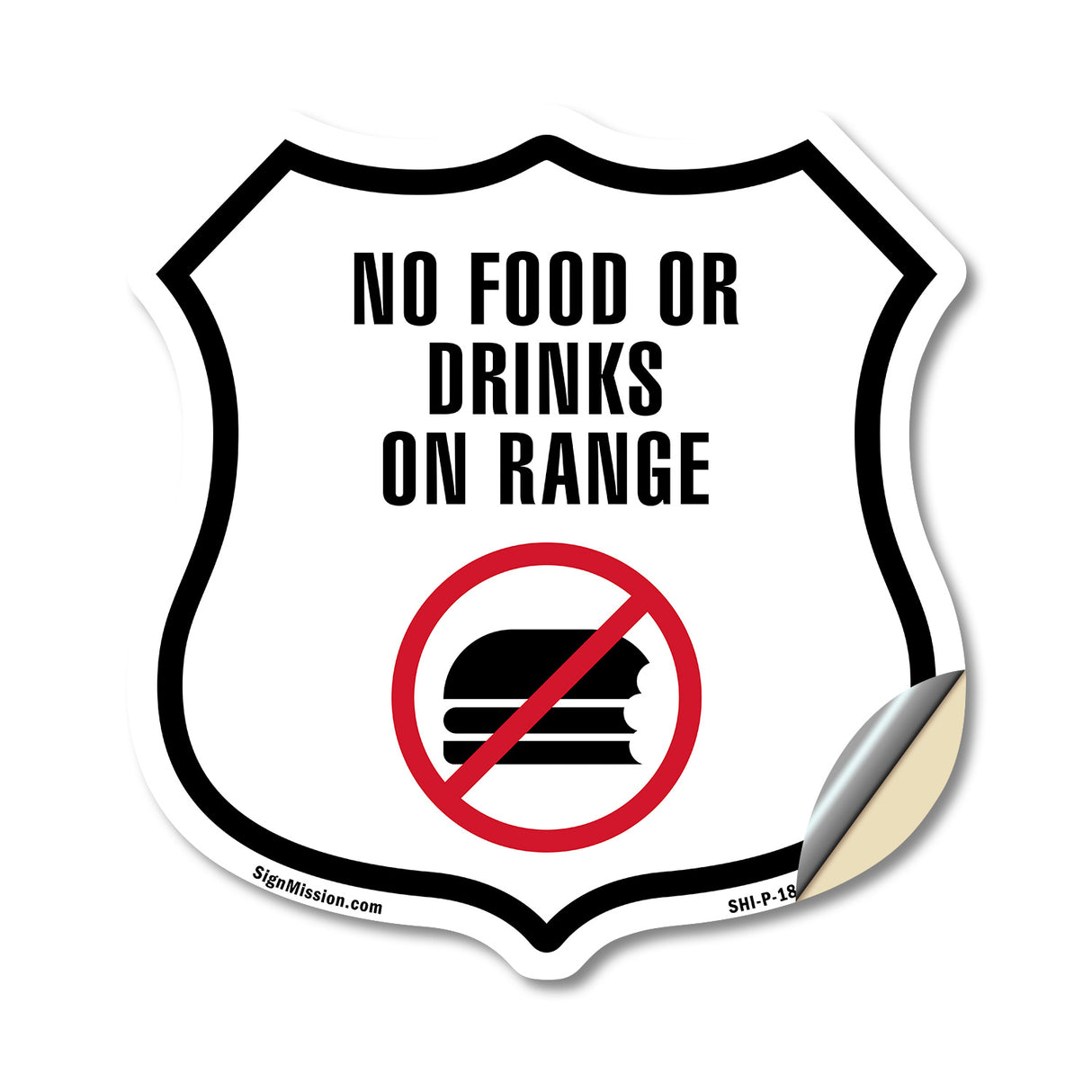 No Food or Drinks on Range