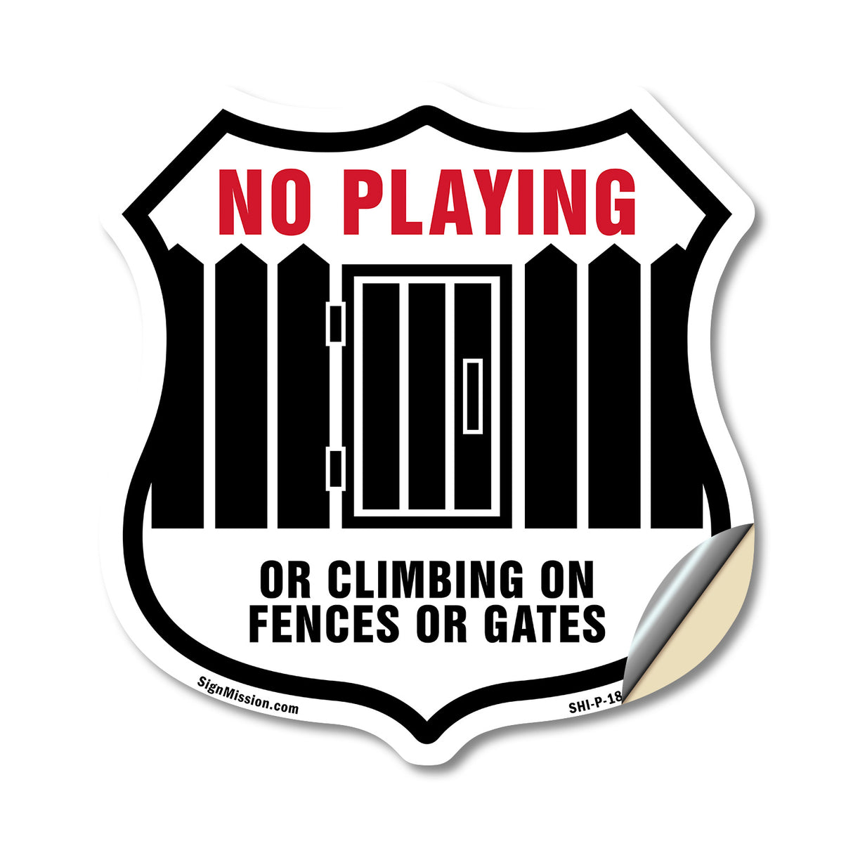No Playing or Climbing on Fences or Gates