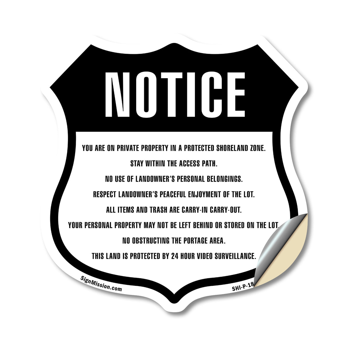 Notice Landowner Rules Shoreland Zone