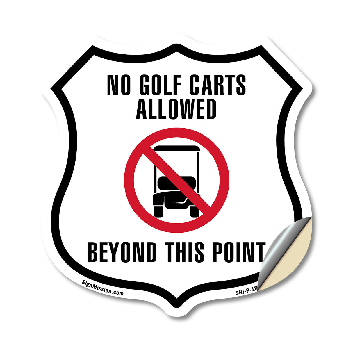 No Golf Carts Allowed Beyond This Point