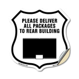 Please Deliver All Packages To Rear Building