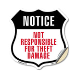 Notice Not Responsible Theft Damage