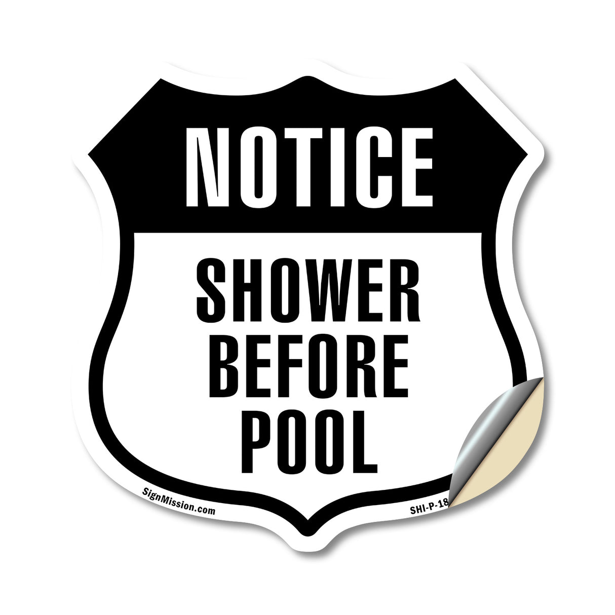 Notice Shower Before Pool