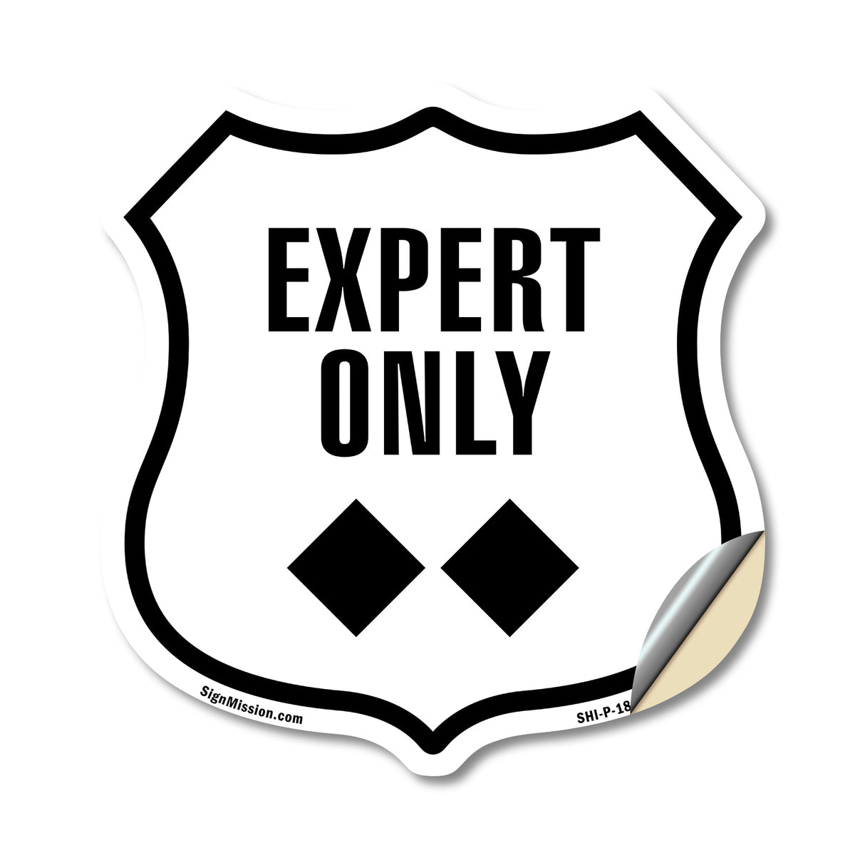 Expert Only Trail Ski Slope