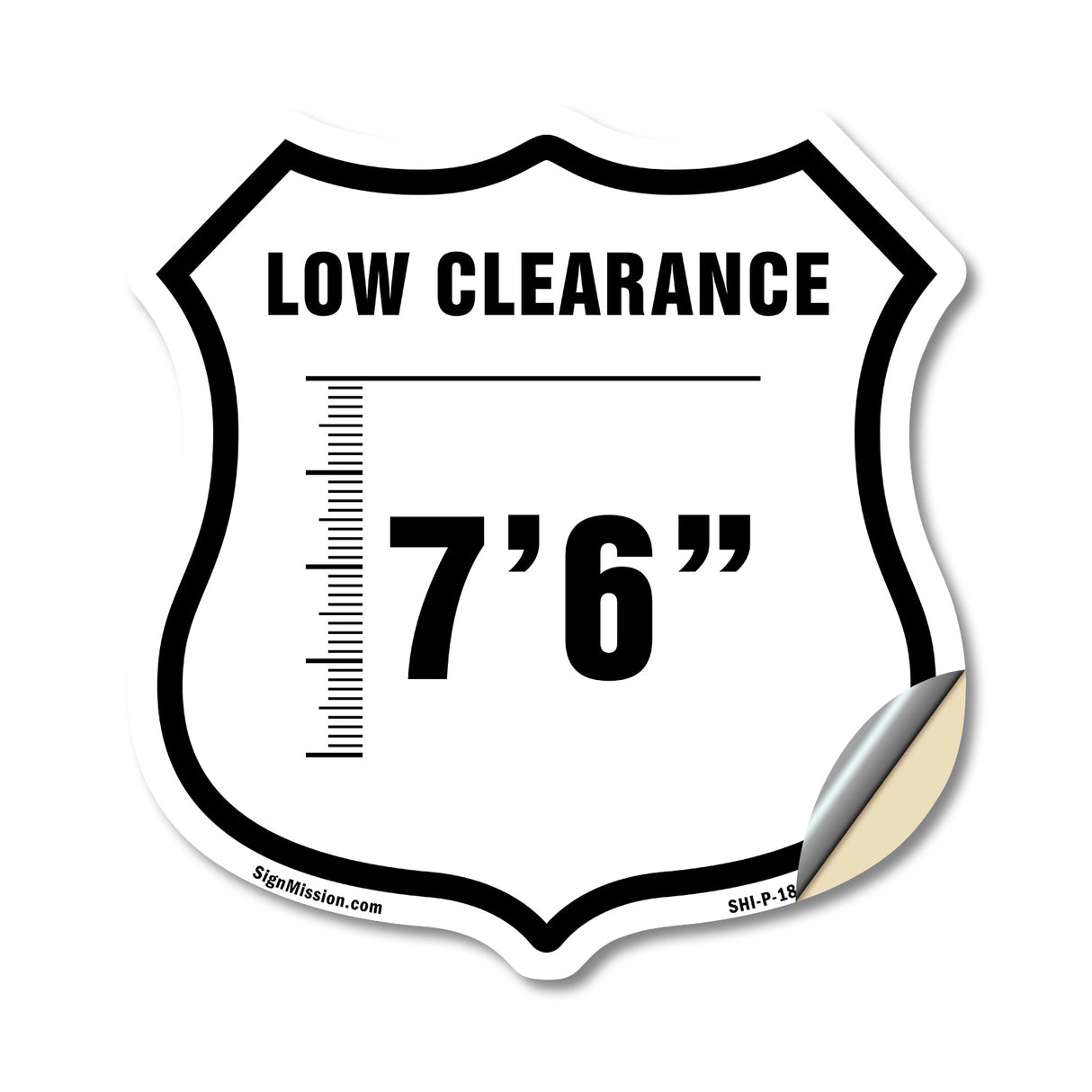Caution Low Clearance 7-6 ft