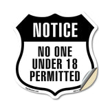 Notice No One Under 18 Permitted