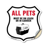 All Pets Must Be On Leash Or In Carrier