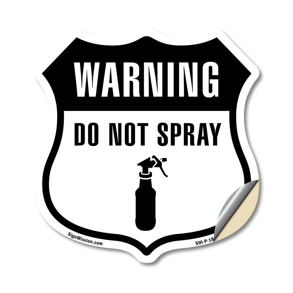 warning do not spray