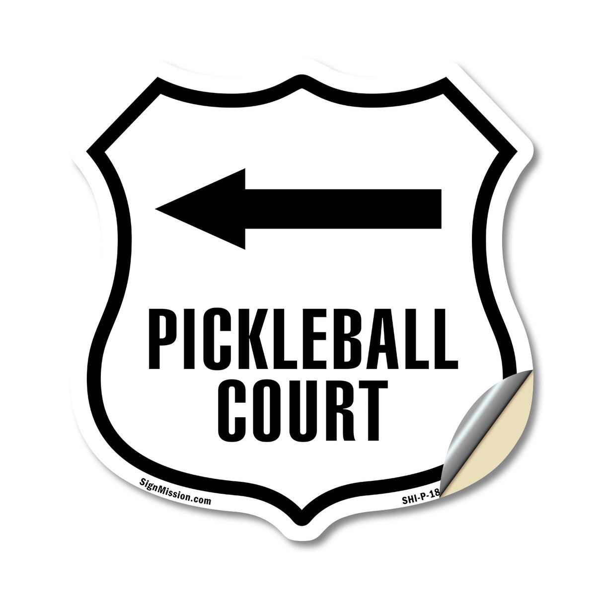 Pickleball Court Left Arrow