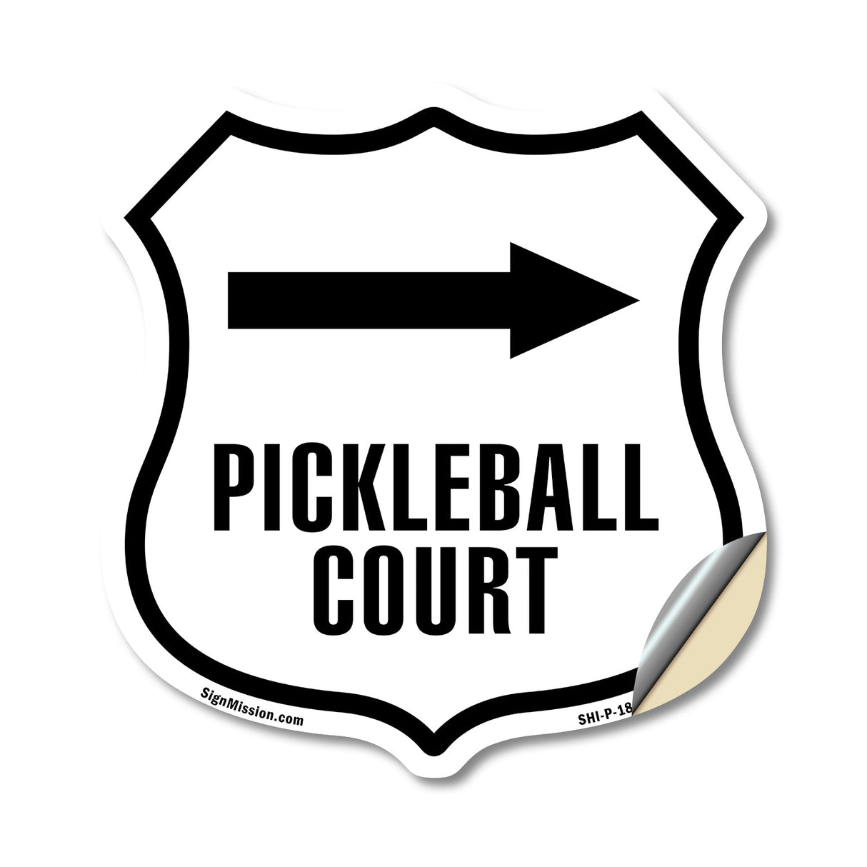 Pickleball Court Right Arrow