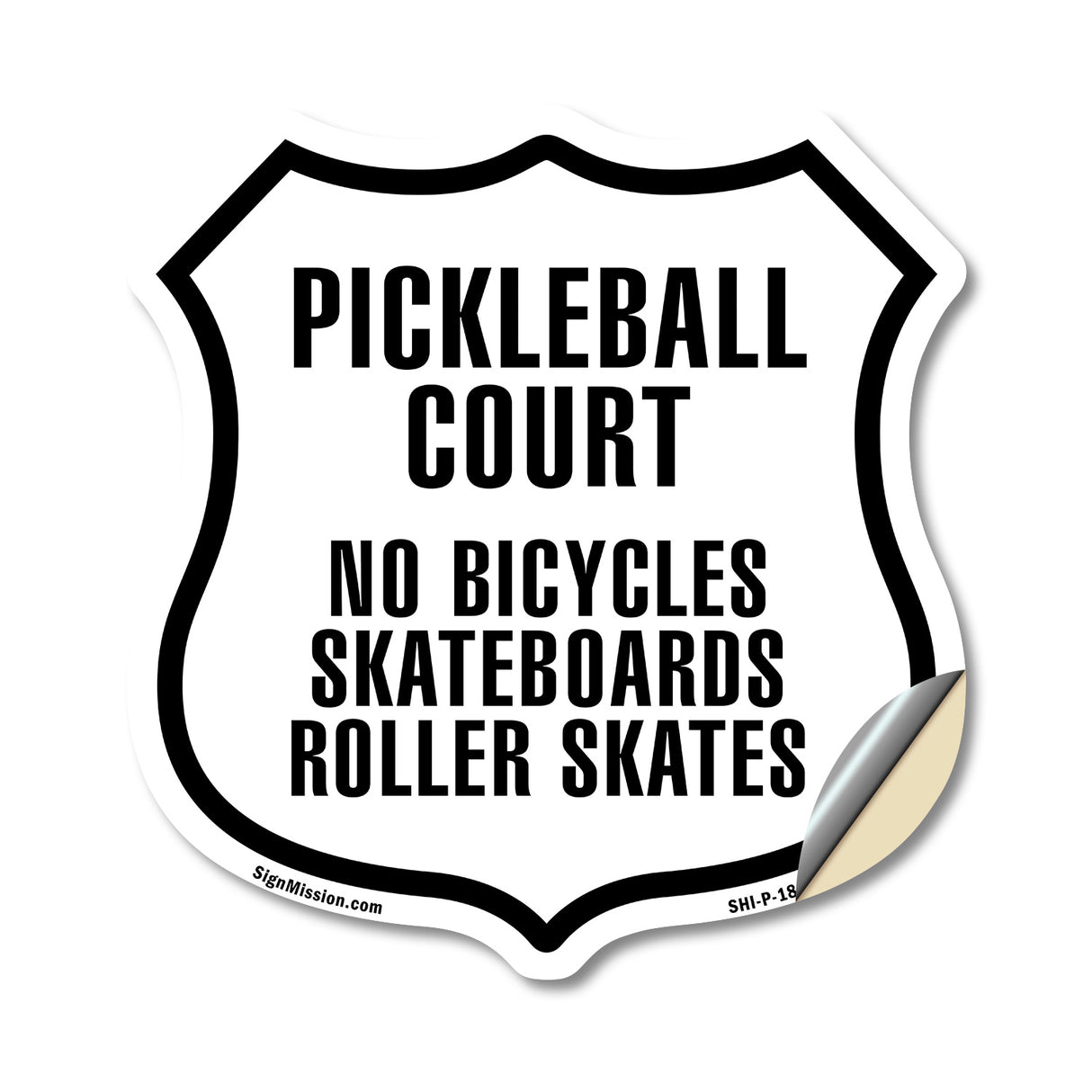 Pickleball Court No Bicycles Skateboards Rollerskates