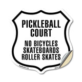 Pickleball Court No Bicycles Skateboards Rollerskates