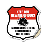 Keep Out Beware of Dogs Bilingual English / Spanish
