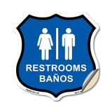 Restrooms Baños Bilingual English / Spanish