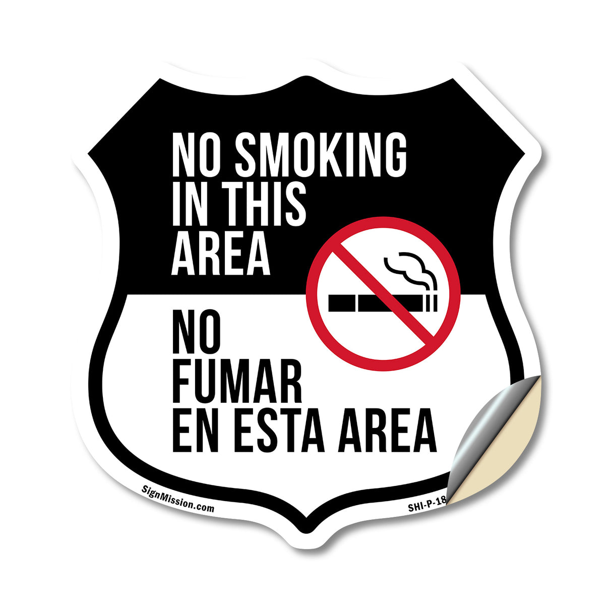 No Smoking In This Area Bilingual English / Spanish