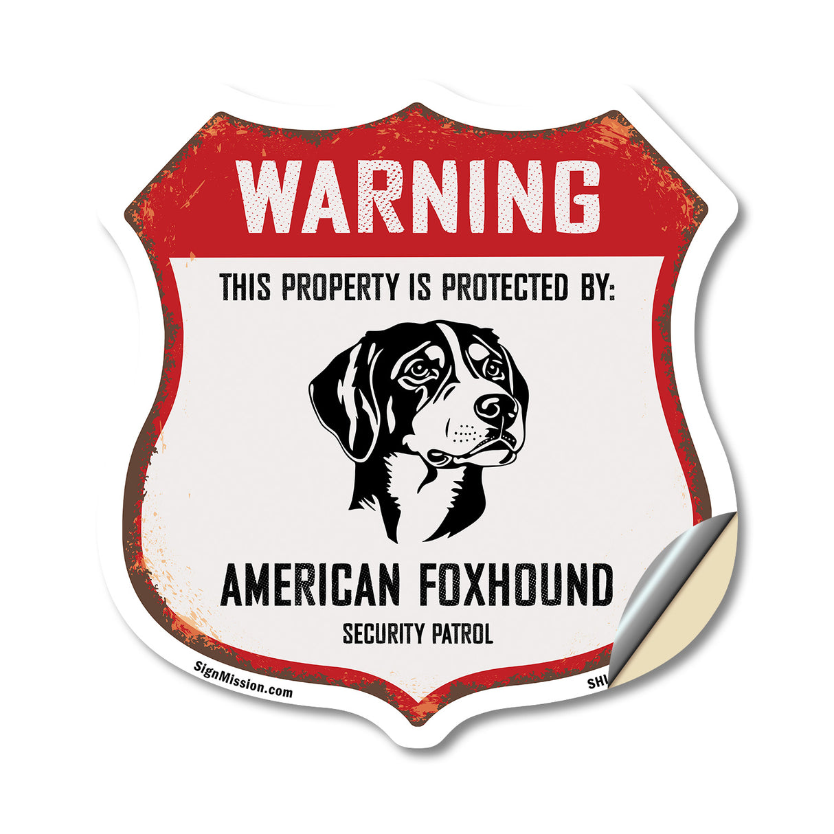 Warning This Property is Protected by American Foxhound