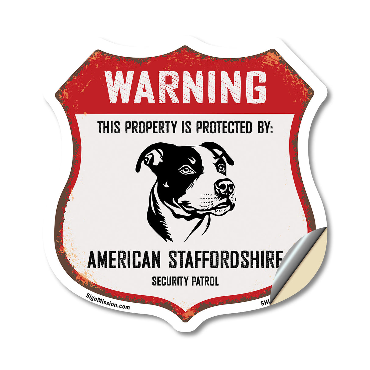 Warning This Property is Protected by American Staffordshire